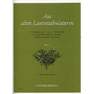 Aus alten Lautentabulaturen Band 1 f�r Altblockfl�te (Fl�te, Violine) und Renaissancelaute (Gitarre)