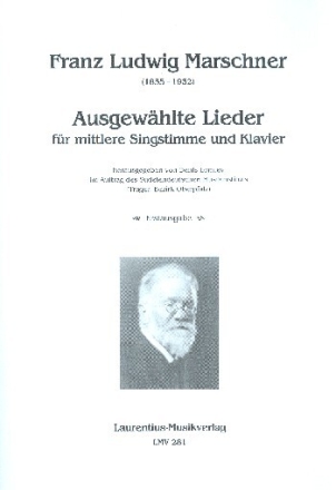 Ausgew�hlte Lieder f�r Gesang (mittel) und Klavier Partitur