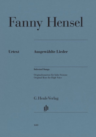 Ausgew�hlte Lieder f�r hohe Stimme und Klavier