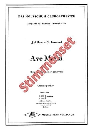 Ave Maria f�r Akkordeonorchester Akkordeon 1 und 2