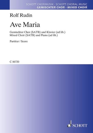 Ave Maria f�r gem Chor a cappella (Klavier ad lib) Partitur