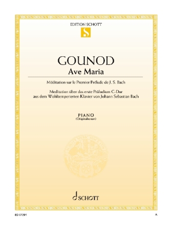 Ave Maria f�r Klavier Original-Ausgabe