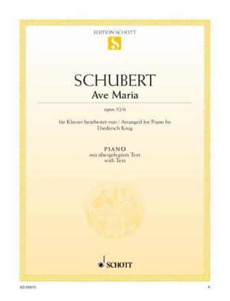 Ave Maria op.52,6 f�r Klavier
