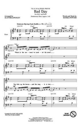Bad Day for female chorus and piano score