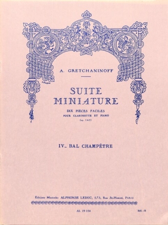 Bal champetre op.145 pour clarinette