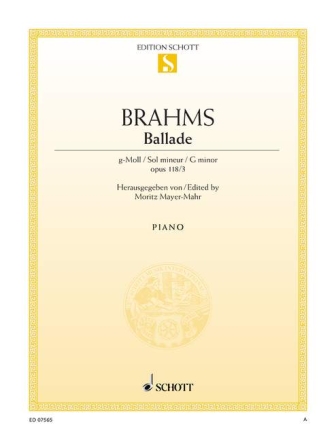 Ballade g-Moll op. 118/3 f�r Klavier