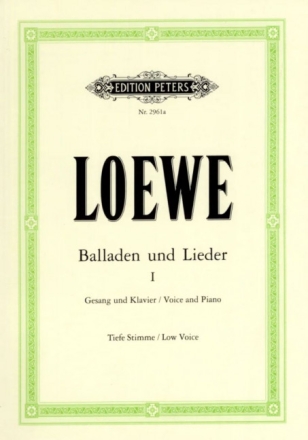 Balladen und Lieder Band 1 f�r Gesang (tief) und Klavier