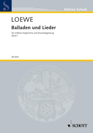 Balladen und Lieder Band 1 f�r mittlere Singstimme und Klavier