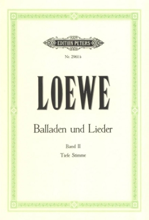 Balladen und Lieder Band 2 f�r tiefe Singstimme und Klavier