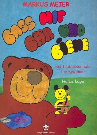 Bass mit B�r und Biene - Halbe Lage f�r Kontrabass