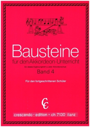 Bausteine f�r den Akkordeonunterricht Band 4 f�r Akkordeon