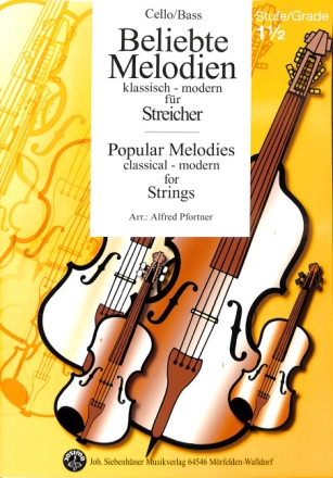 Beliebte Melodien Band 2 (Stufe 1,5) f�r Streichorchester Violoncello / Kontrabass