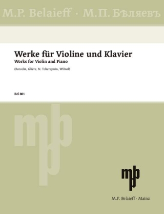 Belle epoque russe f�r Violine und Klavier