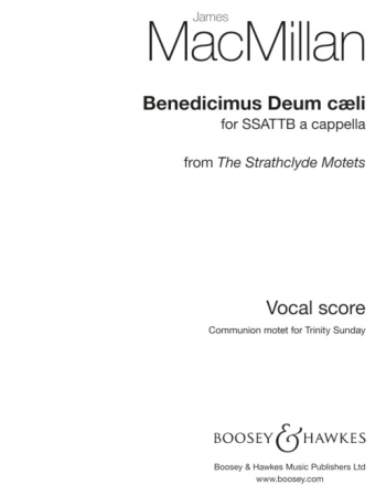 Benedicimus Deus caeli f�r gemischter Chor (SSATTB) a cappella Chorpartitur