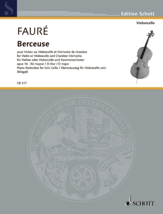 Berceuse D-Dur op. 16 f�r Violoncello und Klavier