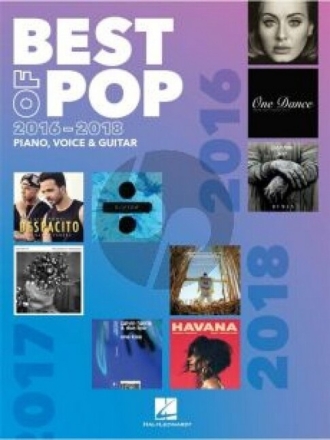 Best of Pop 2016-2018 songbook piano/vocal/guitar