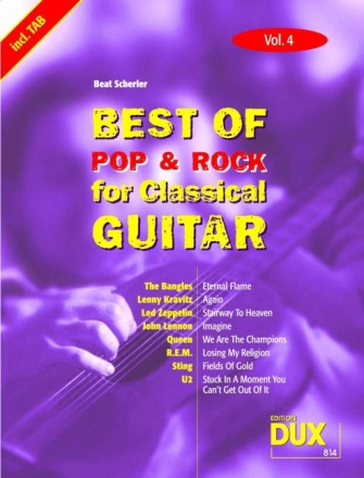 Best of Pop and Rock vol.4: for classical guitar