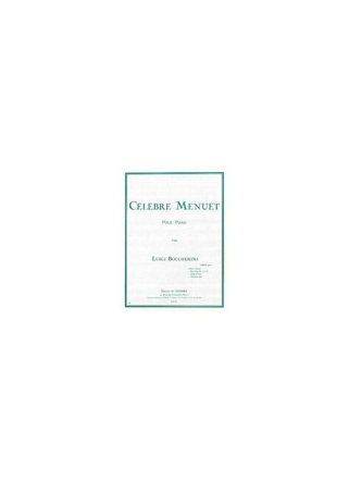 BOCCHERINI Luigi C�l�bre menuet piano Partition