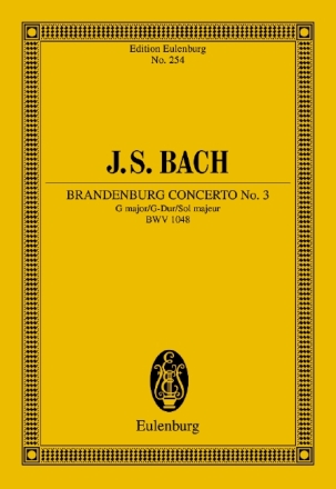 Brandenburgisches Konzert Nr.3 G-Dur BWV1048 f�r Streichorchester Studienpartitur