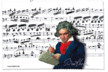 Brillenputztuch Beethoven 18 x 12,5 cm