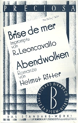 Brise de Mer  und Abendwolken: f�r Salonorchester