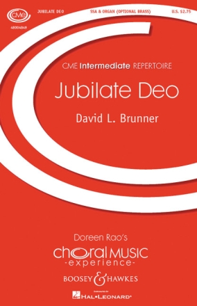 Brunner, David L.: Jubilate Deo f�r Frauenchor (SSA), 2 Trompeten, Horn, Posaune, Tuba und Orgel Chorpartitur
