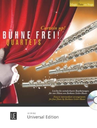 B�hne frei (+CD) f�r 4 Fl�ten (Klavier ad lib) Partitur und Stimmen