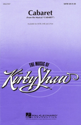 Cabaret for mixed chorus (SATB) and piano,  score