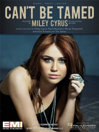 Can't be tamed for piano/vocal/guitar