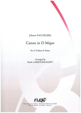 Canon in D major for 2 violins and piano