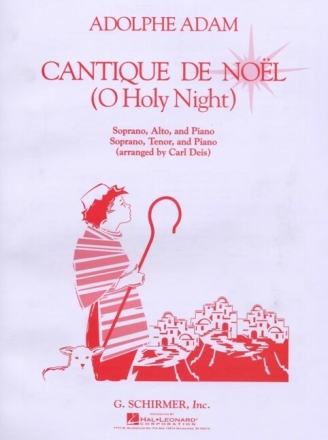 Cantique de Noel f�r 2 Singstimmen (SA und ST) und Klavier (en/fr)