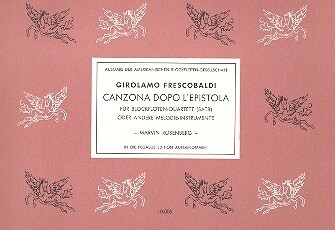 Canzona dopo l'epistola f�r 4 Blockfl�ten Partitur und Stimmen