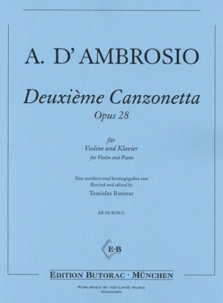 Canzonetta Nr.2 op.28 f�r Violine und Klavier
