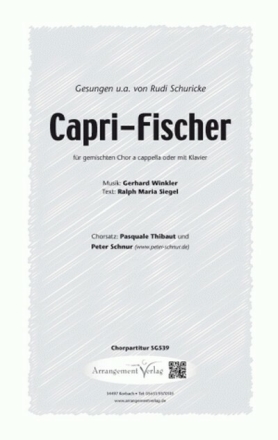 Capri-Fischer f�r gem Chor (Klavier ad lib) Chorpartitur
