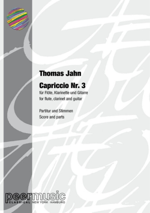 Capriccio Nr.3 f�r Fl�te,  Klarinette und Gitarre Partitur und Stimmen