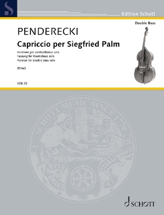 Capriccio per Siegfried Palm f�r Kontrabass