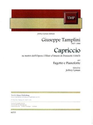 Capriccio su motivi dell'Opera 'L'Elisir d'Amore' di Donizetti f�r Fagott und Klavier