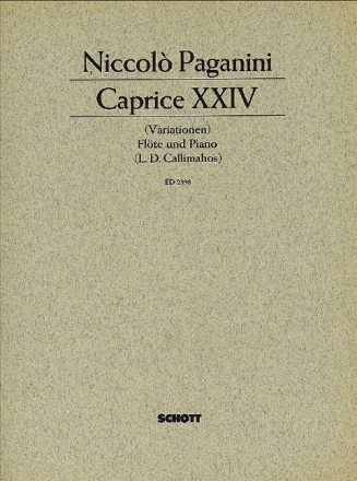 Caprice No. 24 f�r Fl�te und Klavier Partitur und Stimmen