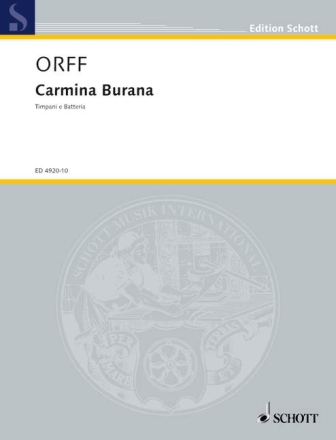 Carmina Burana f�r Soli (ST Bar), Chor, 2 Klaviere und Schlagzeug Schlagzeug