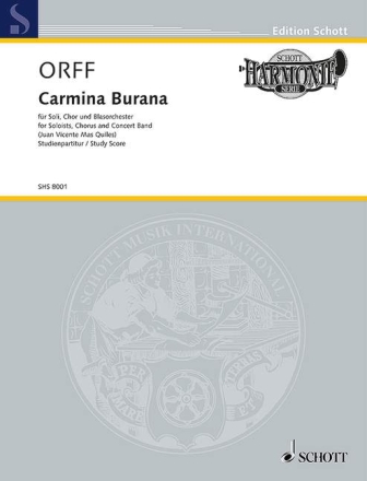 Carmina Burana f�r Soli (STBar), gemischter Chor (SATB), Kinderchor und gro�es Blasor Studienpartitur