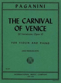 Carnival of Venice op.10 - 20 variations for violin and piano