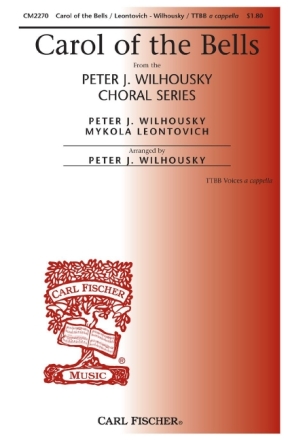 Carol of the Bells for male chorus (TTBB) a cappella chorus Score