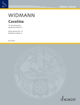 Cavatina (Beethoven-Studie V) f�r Streichquartett Partitur und Stimmen