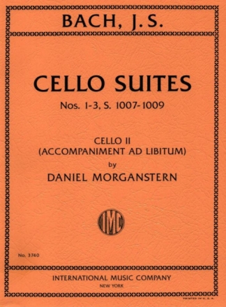 Cello Suites nos.1-3 BWV1007-1009 for cello cello 2 (as accompaniment ad lib)