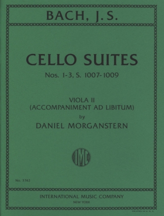 Cello Suites nos.1-3 BWV1007-1009 for viola viola 2 (as accompaniment ad lib)