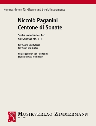 Centone di sonate - 6 Sonaten f�r Violine und Gitarre Stimmen
