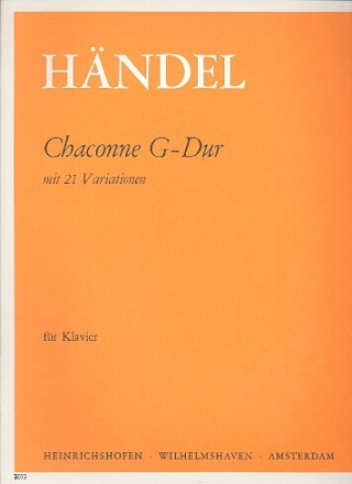 Chaconne G-Dur mit 21 Variationen f�r Klavier