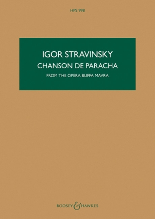 Chanson de Paracha from Marva for soprano and small orchestra study score
