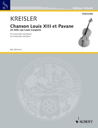 Chanson Louis XIII et Pavane f�r Violoncello und Klavier
