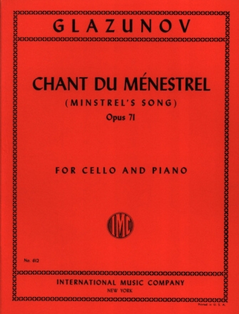 Chant du m�nestrel op.71 for cello and piano